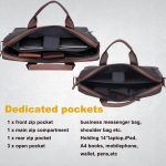 Banuce Waterproof Nylon Briefcase for Men Business Travel 14 Inch Laptop Messenger Bags Satchel Work Bag - Image 6
